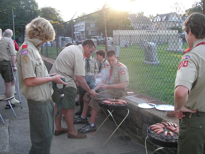 Hot dog dinner-Ricket's Glen camping trip 005.jpg